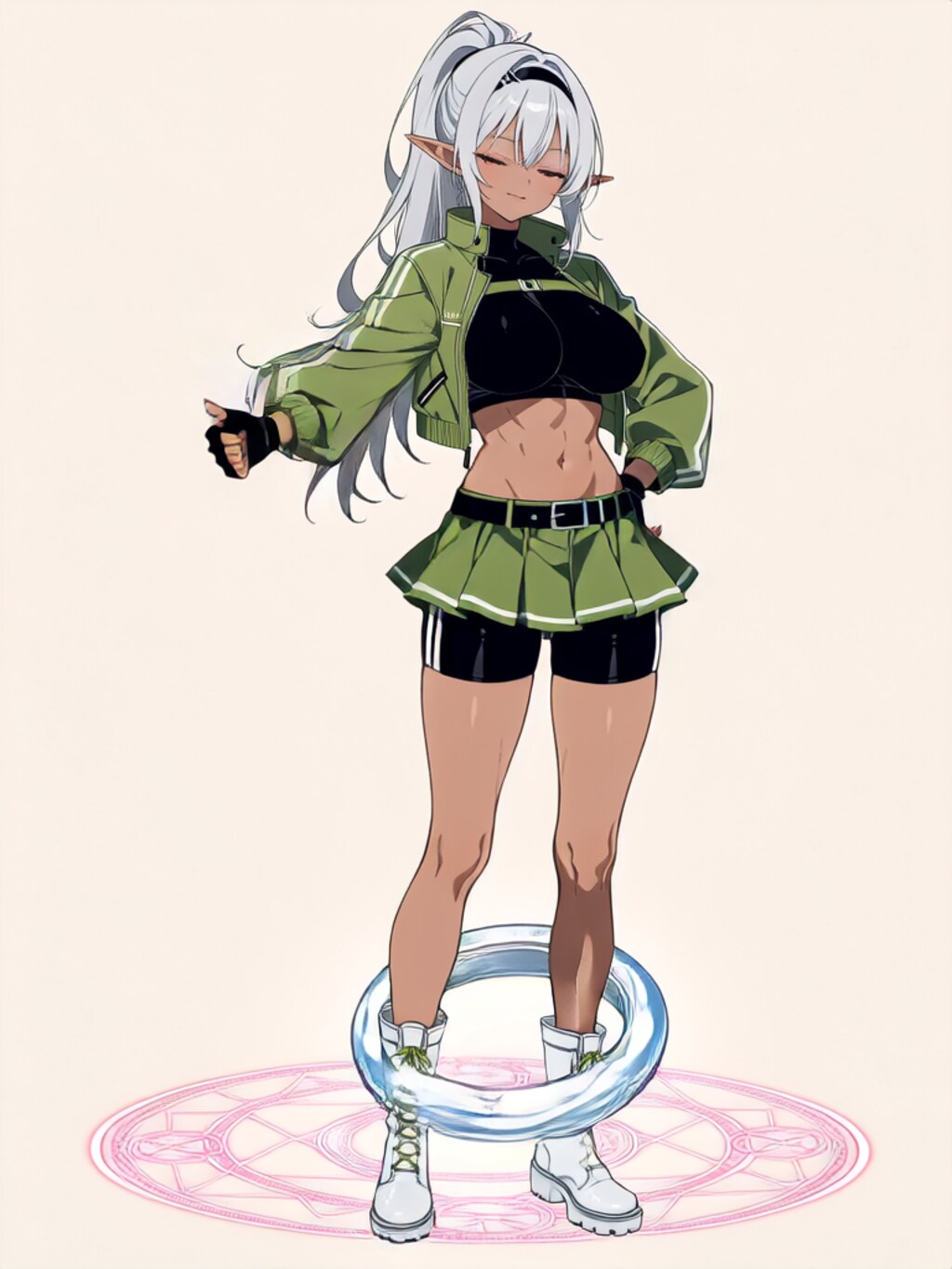 変身！魔法少女 褐色エルフさん【パラパライラスト】