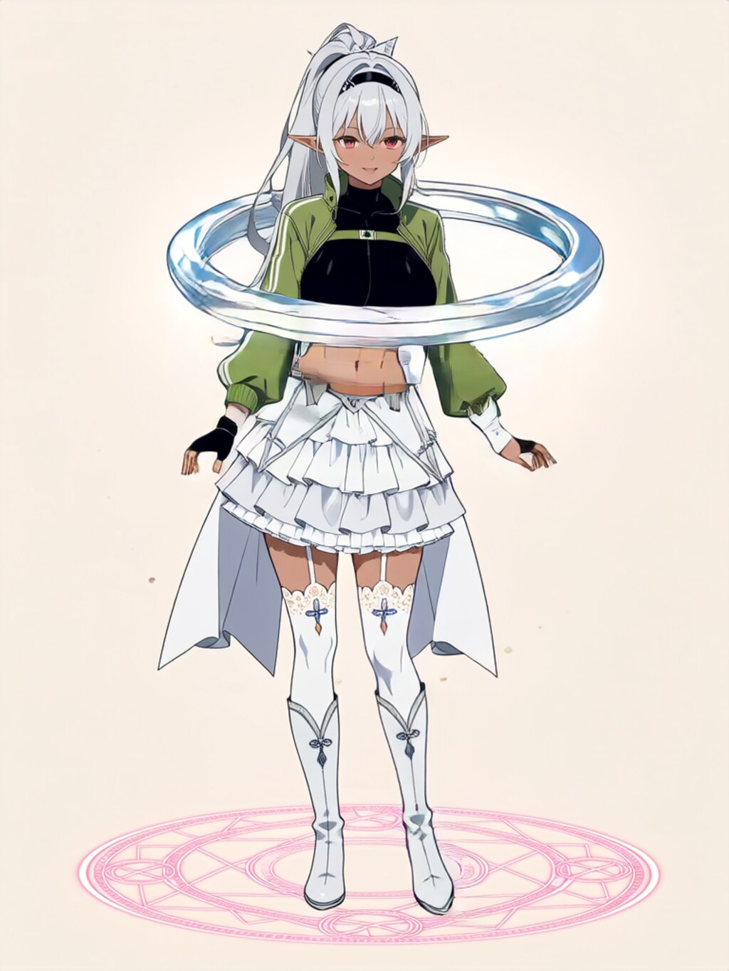 変身！魔法少女 褐色エルフさん【パラパライラスト】