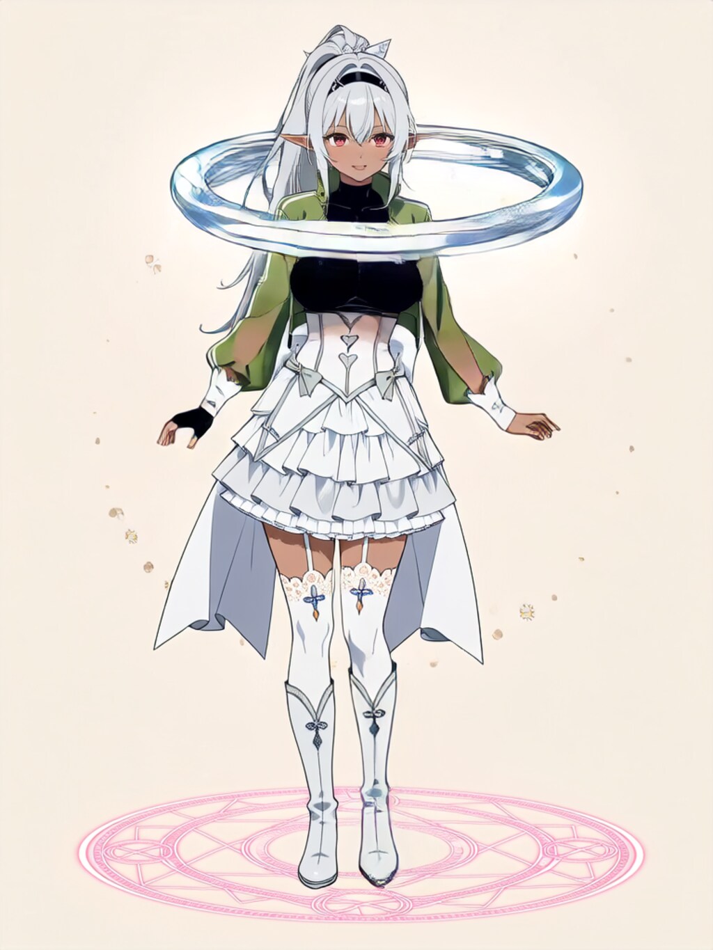 変身！魔法少女 褐色エルフさん【パラパライラスト】