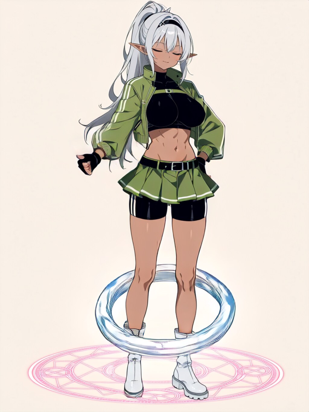 変身！魔法少女 褐色エルフさん【パラパライラスト】