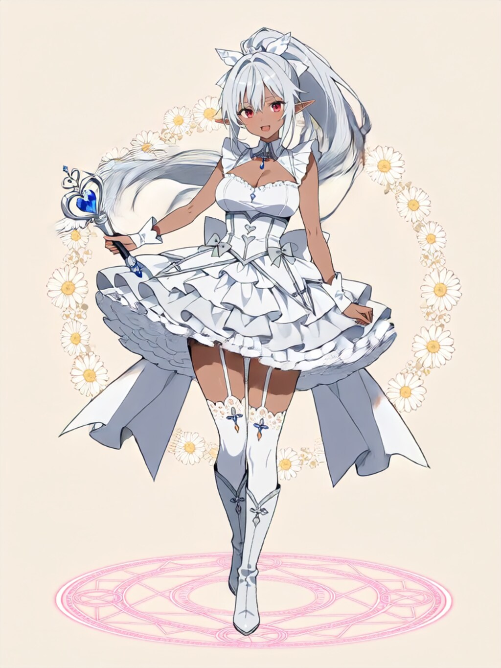 変身！魔法少女 褐色エルフさん【パラパライラスト】