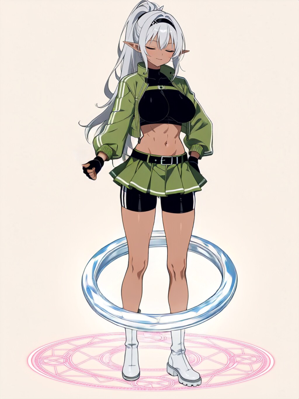 変身！魔法少女 褐色エルフさん【パラパライラスト】