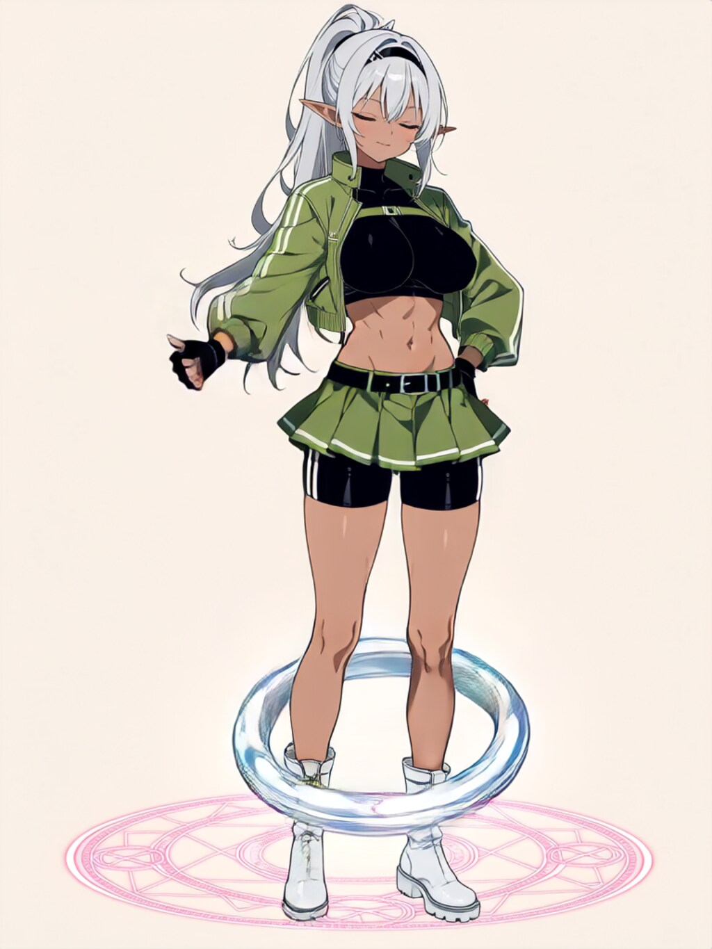 変身！魔法少女 褐色エルフさん【パラパライラスト】