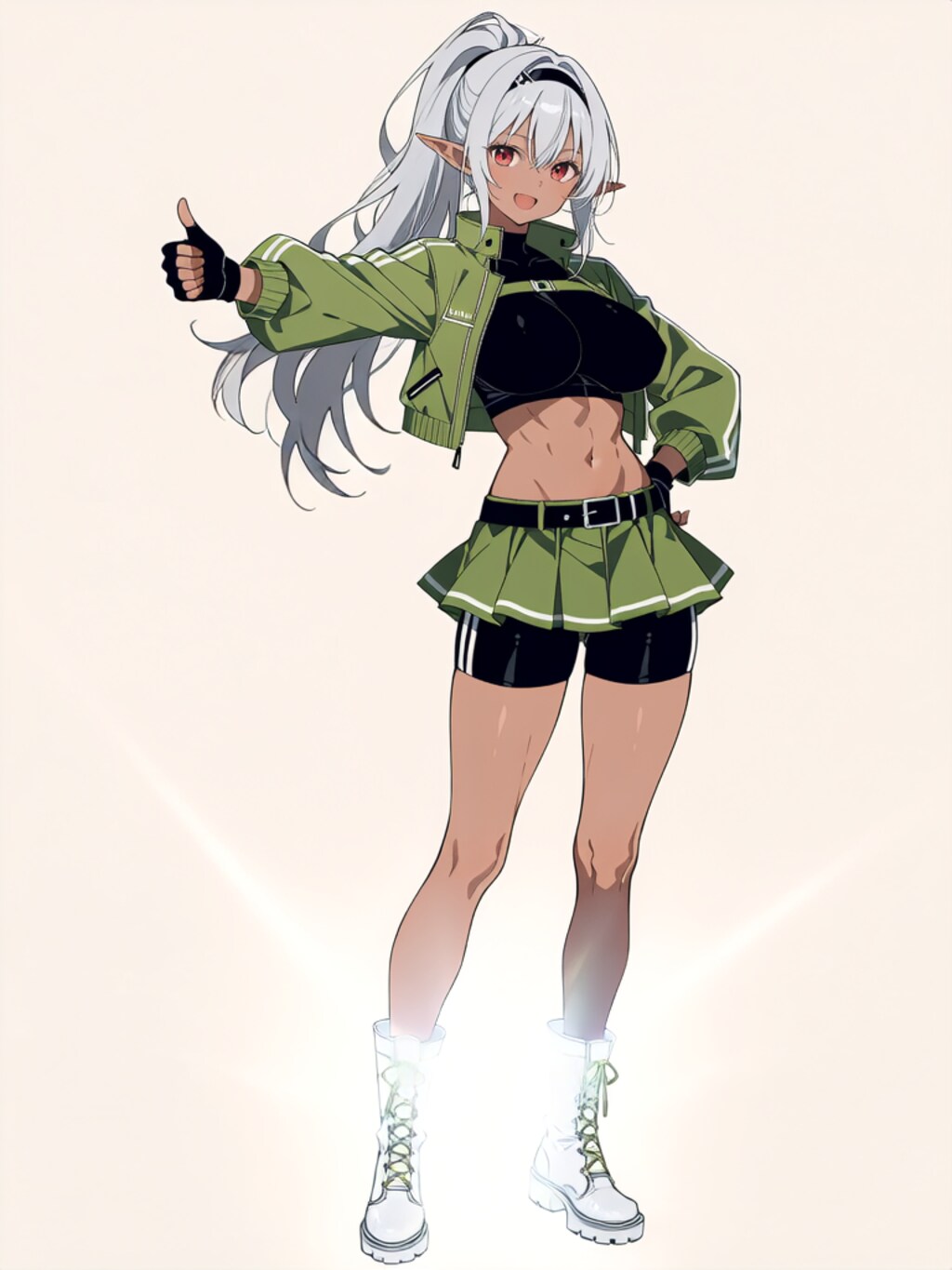 変身！魔法少女 褐色エルフさん【パラパライラスト】