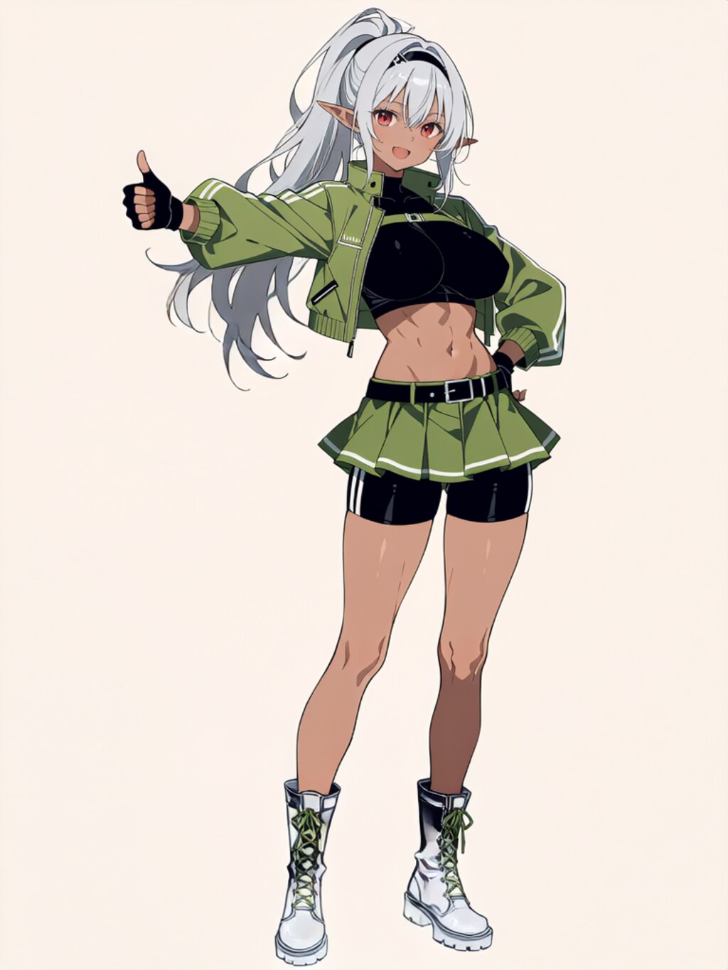 変身！魔法少女 褐色エルフさん【パラパライラスト】