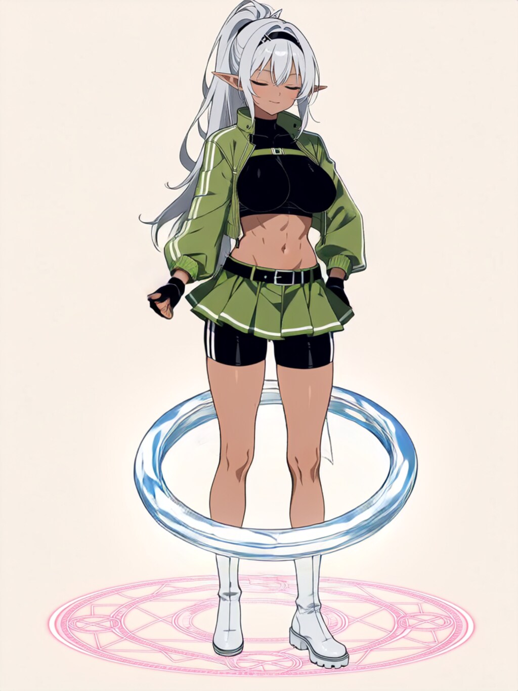 変身！魔法少女 褐色エルフさん【パラパライラスト】