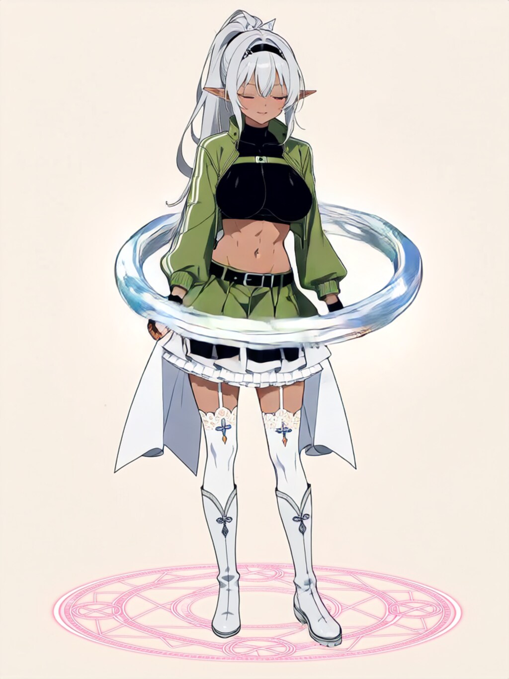 変身！魔法少女 褐色エルフさん【パラパライラスト】