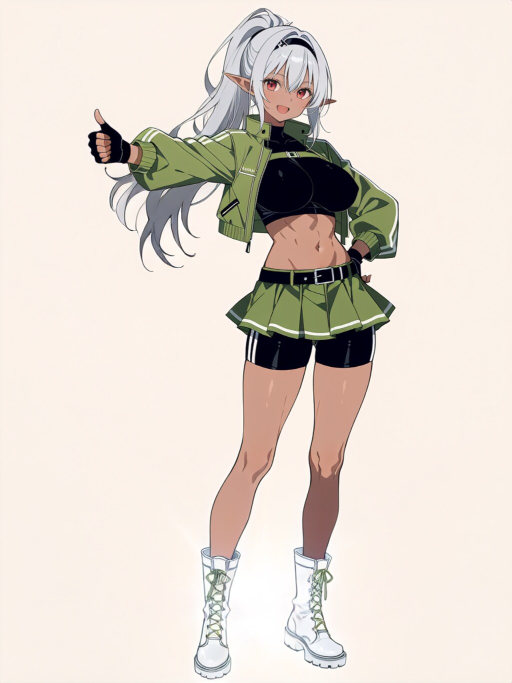 変身！魔法少女 褐色エルフさん【パラパライラスト】