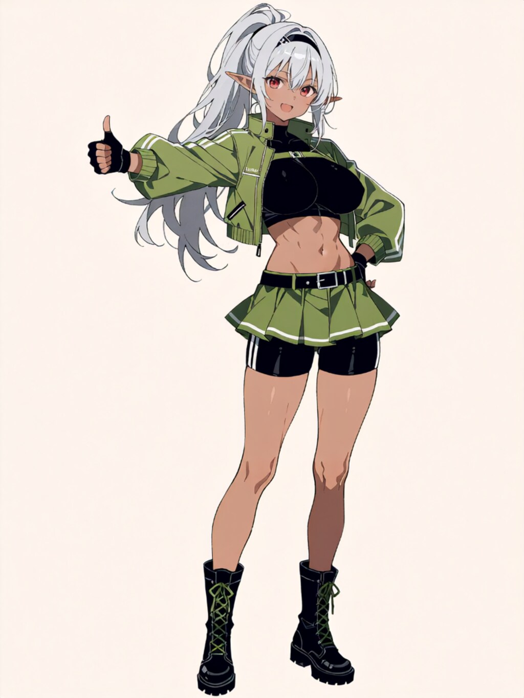 変身！魔法少女 褐色エルフさん【パラパライラスト】