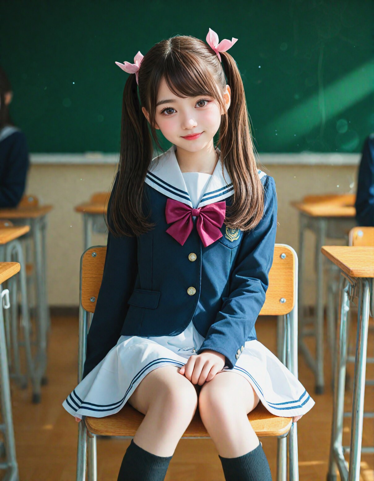 251224P【10枚】セーラーブレザー制服の愛子