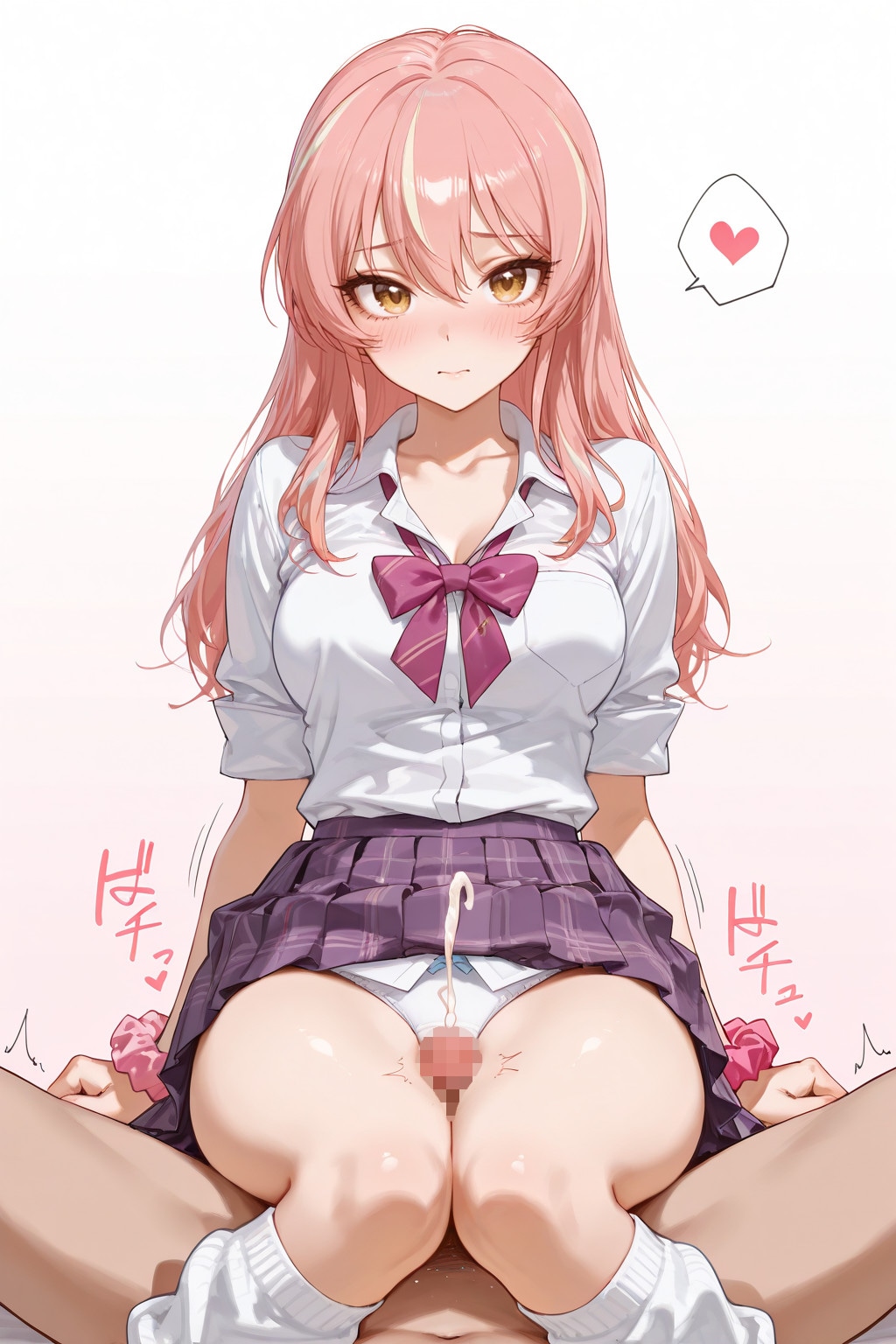 城ヶ崎美嘉｜制服パンチラ太ももコキ