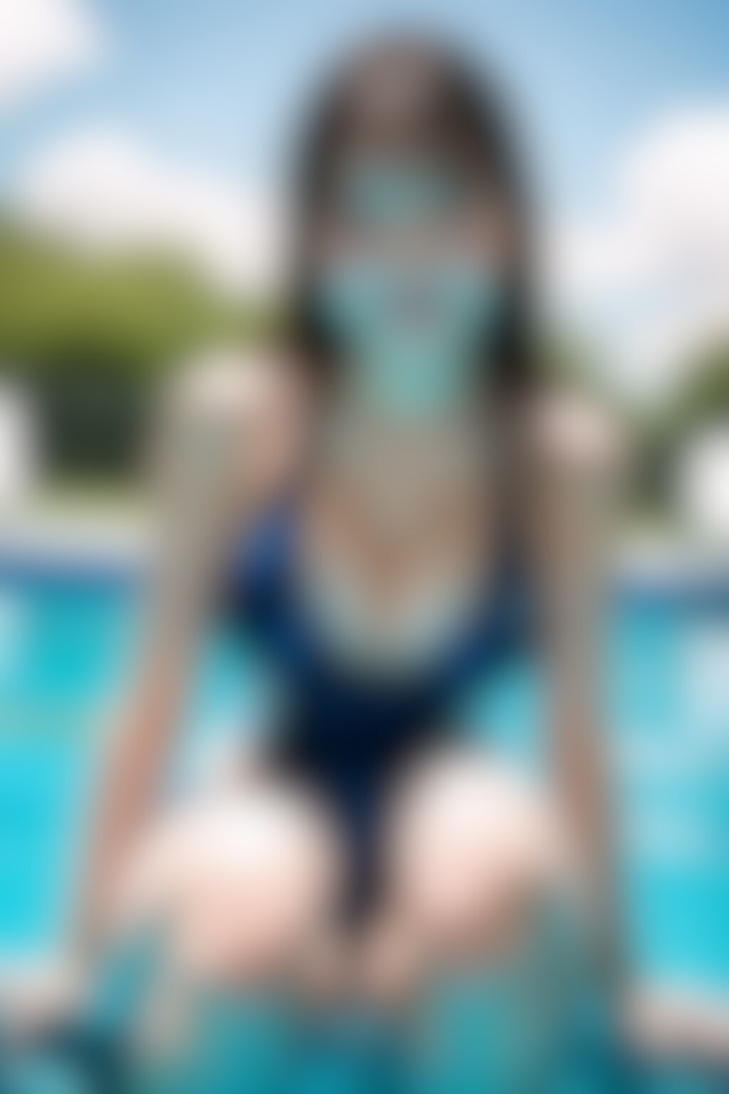 水着でパシャパシャ