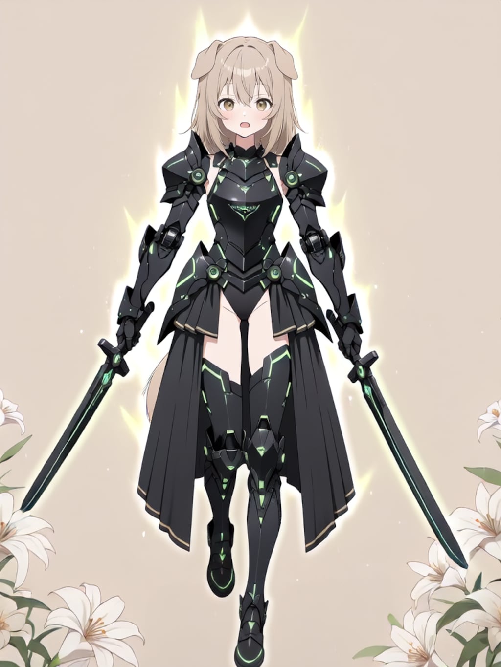 装着！けもぱわーど ぶらっく！【パラパライラスト】