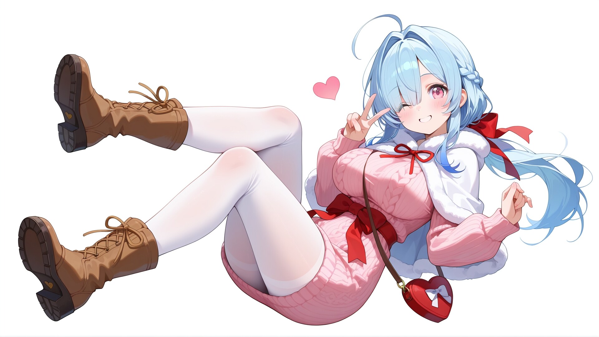 heartニットコーデ