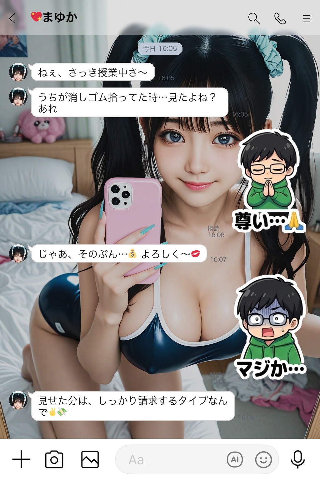 251214P【6+3枚】おパンツを見せつけながら、 消しゴムを探している眞由香