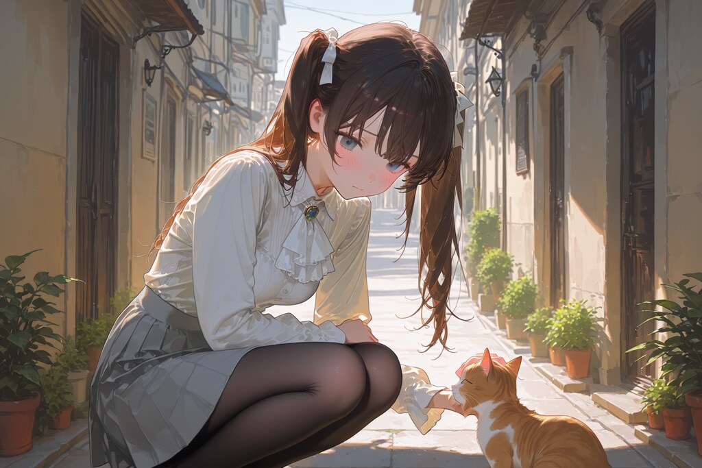 お嬢様と猫　余物