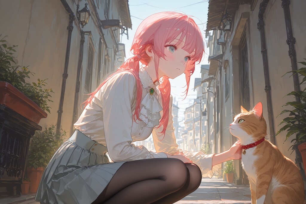 お嬢様と猫　余物