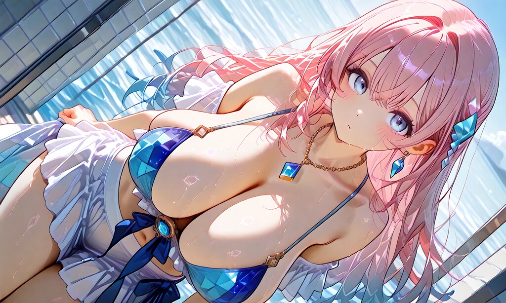 フリル付き水着