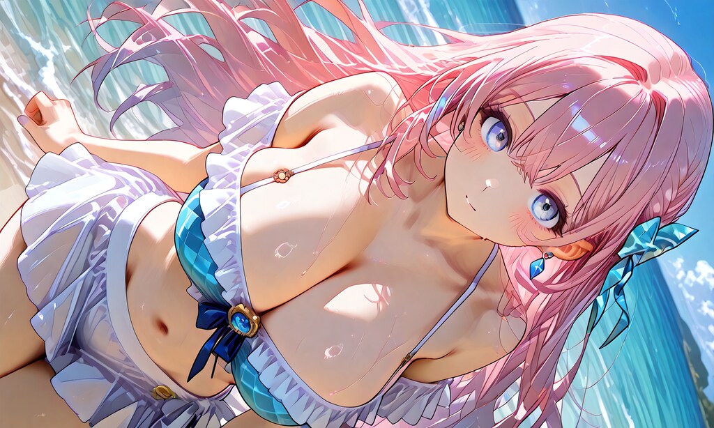 フリル付き水着