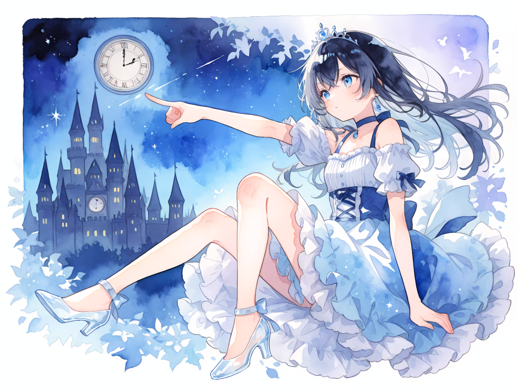 シンデレラをイメージしたイラスト
