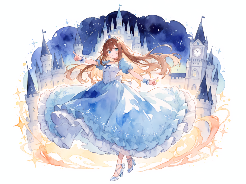 シンデレラをイメージしたイラスト