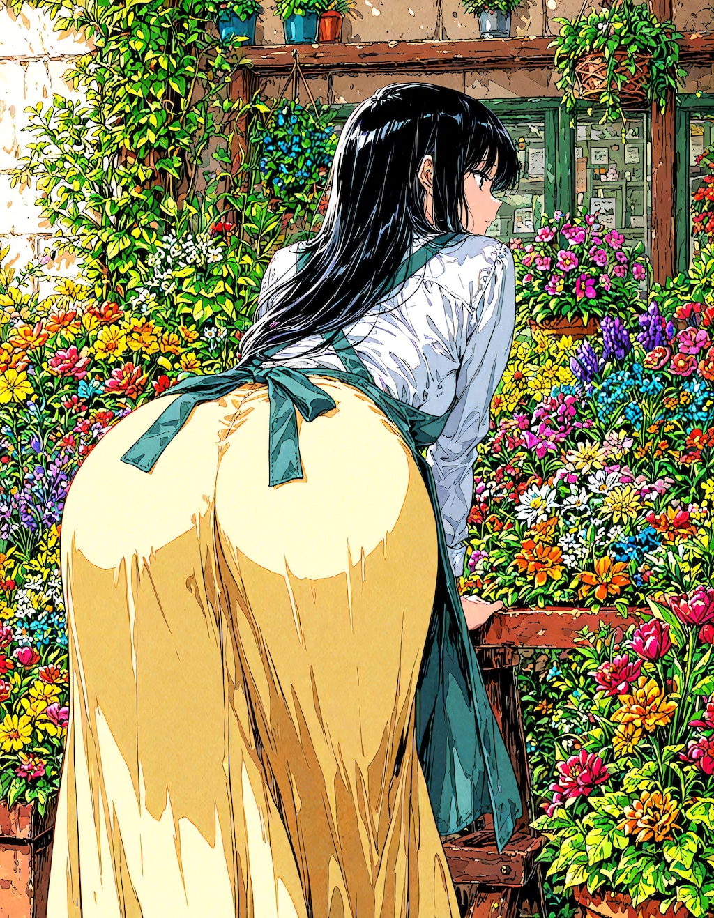 お尻とお花とか