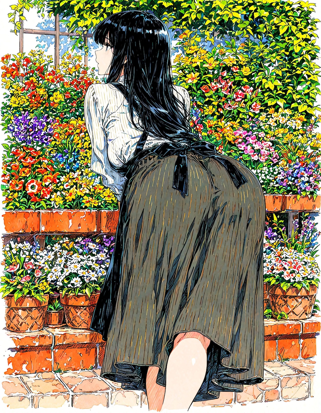 お尻とお花とか