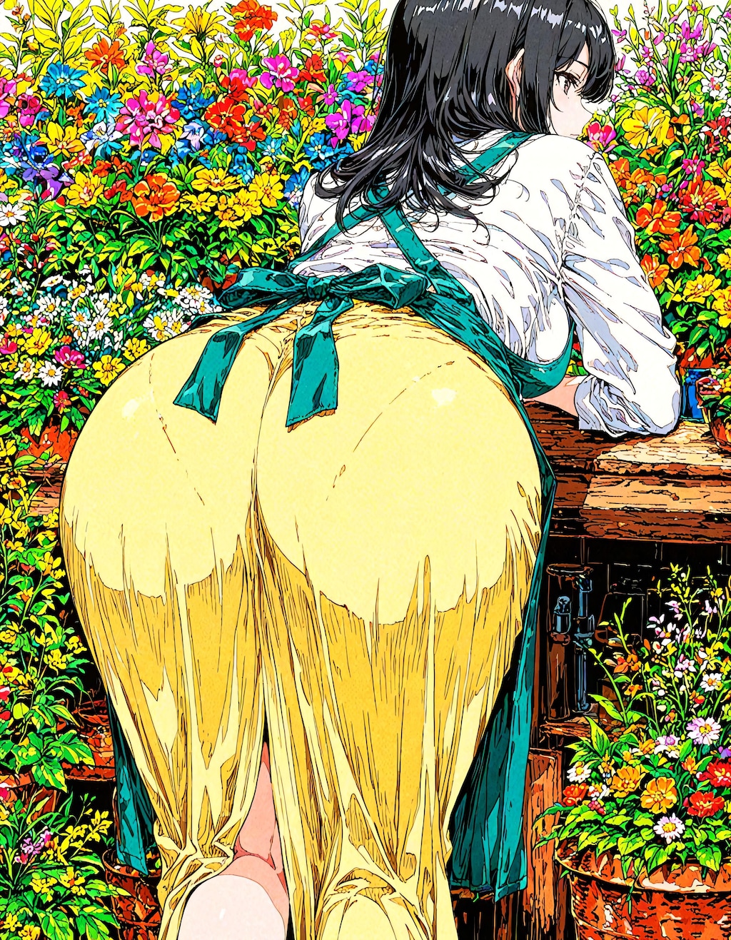 お尻とお花とか