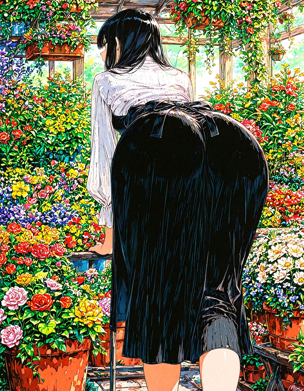 お尻とお花とか