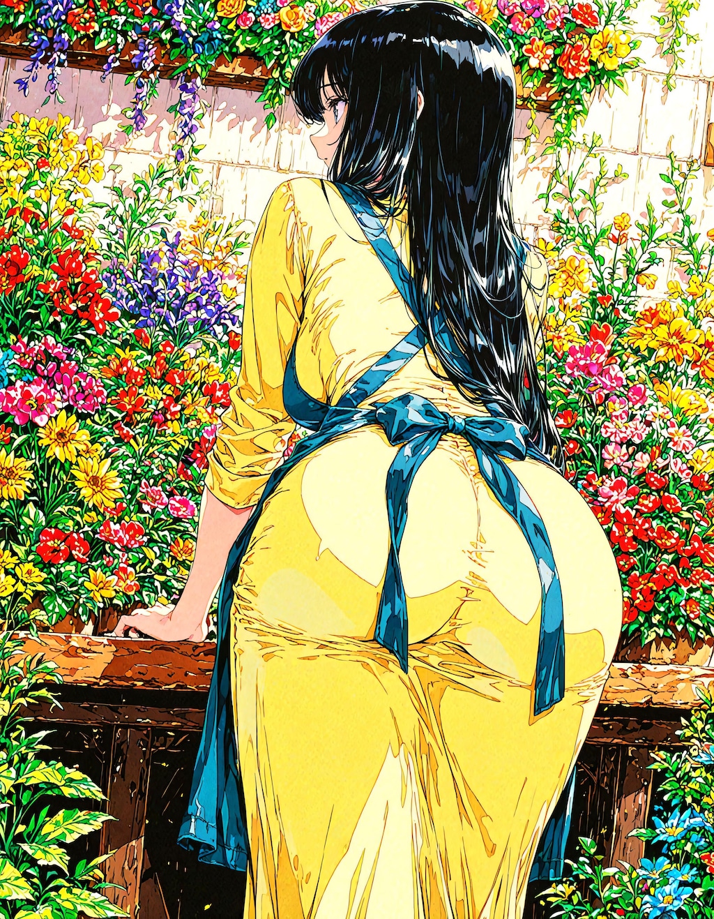 お尻とお花とか