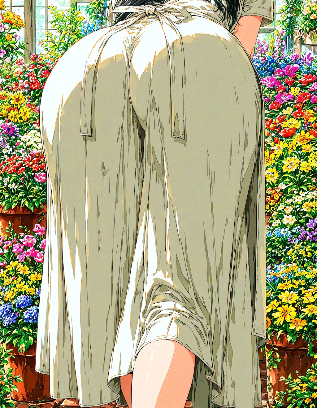 お尻とお花とか