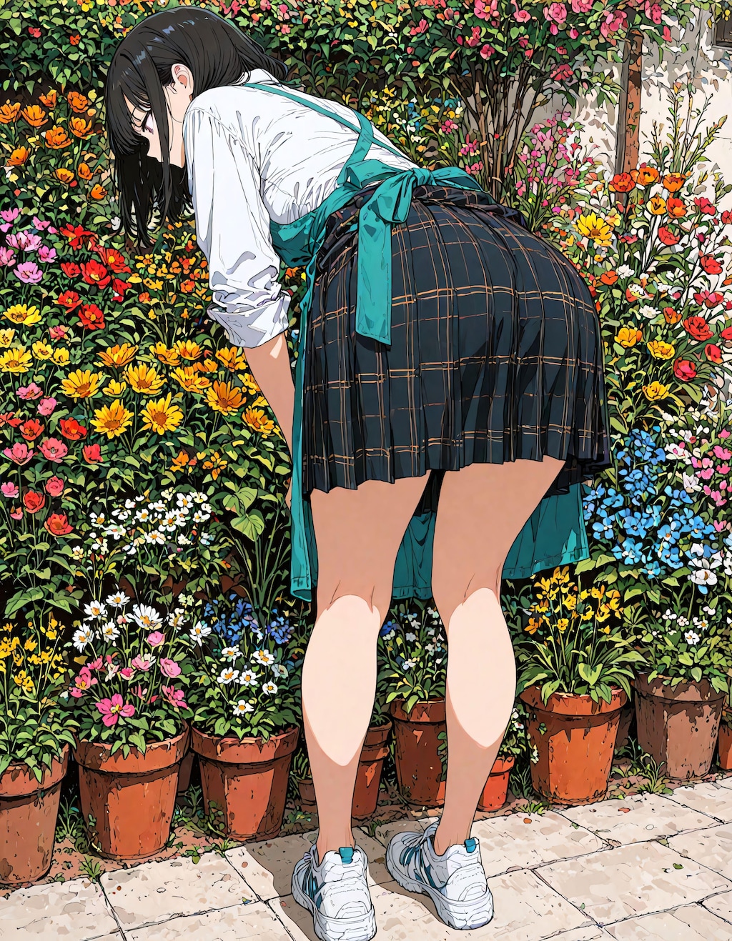 お尻とお花とか