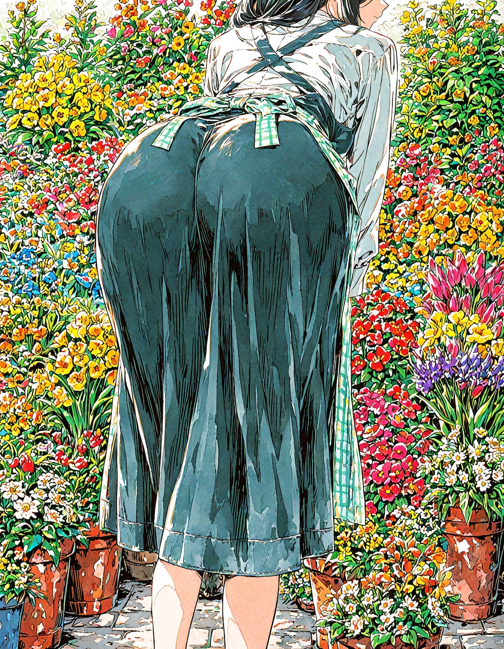 お尻とお花とか