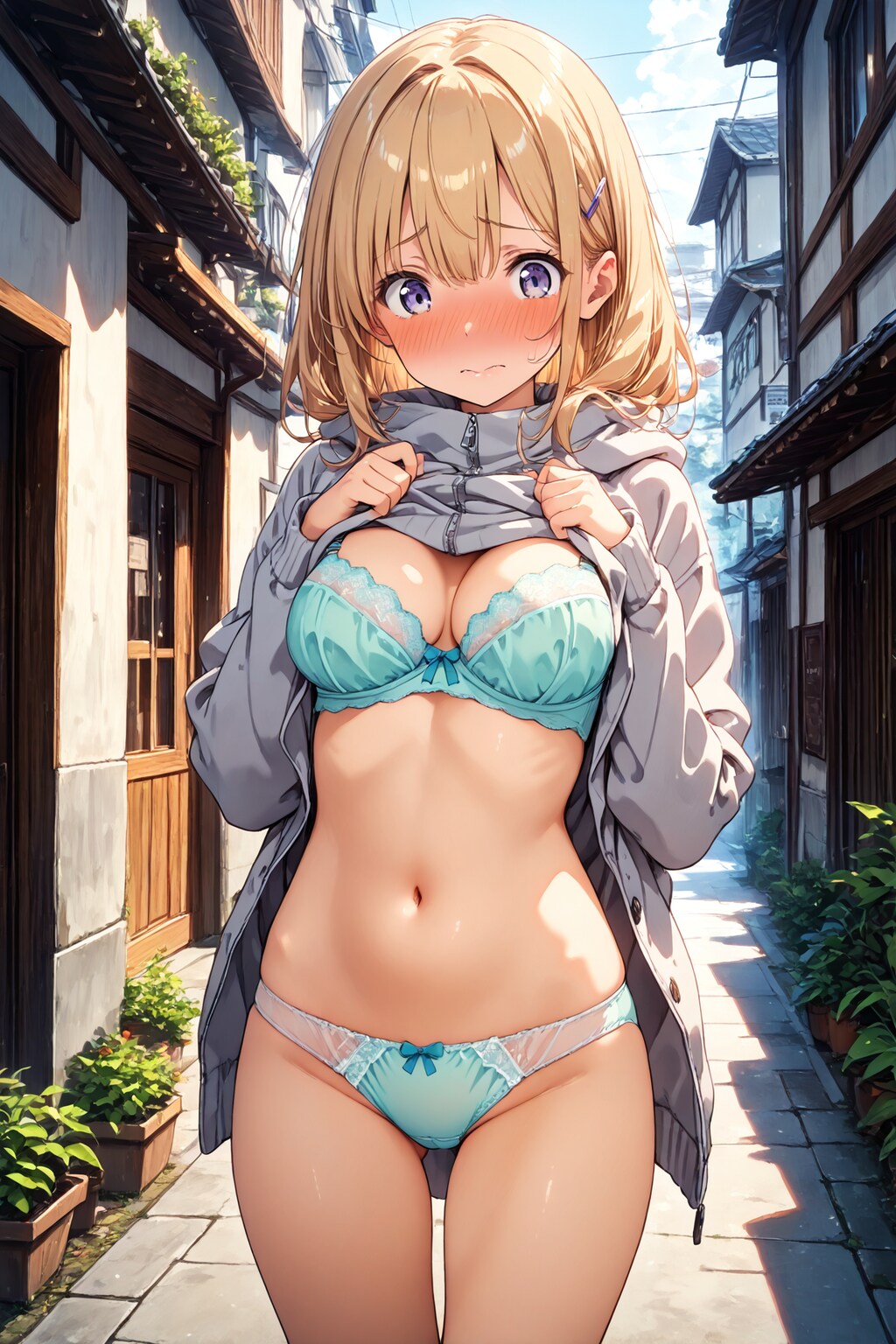 彼女に野外露出させてみた(46)