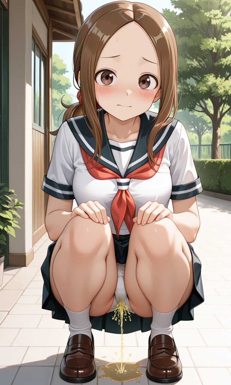 おしっこお漏らしチャレンジ【(元)高〇さん】(制服)