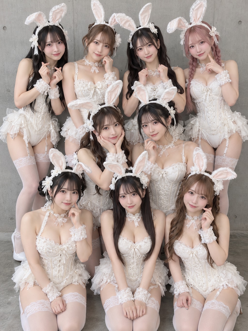 可愛いウサギさんの格好をしたアイドル🌸