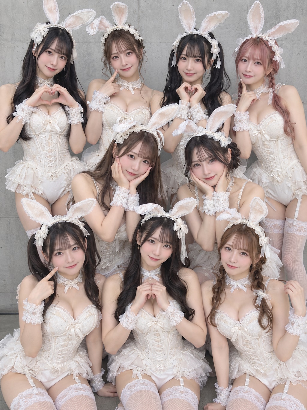 可愛いウサギさんの格好をしたアイドル🌸