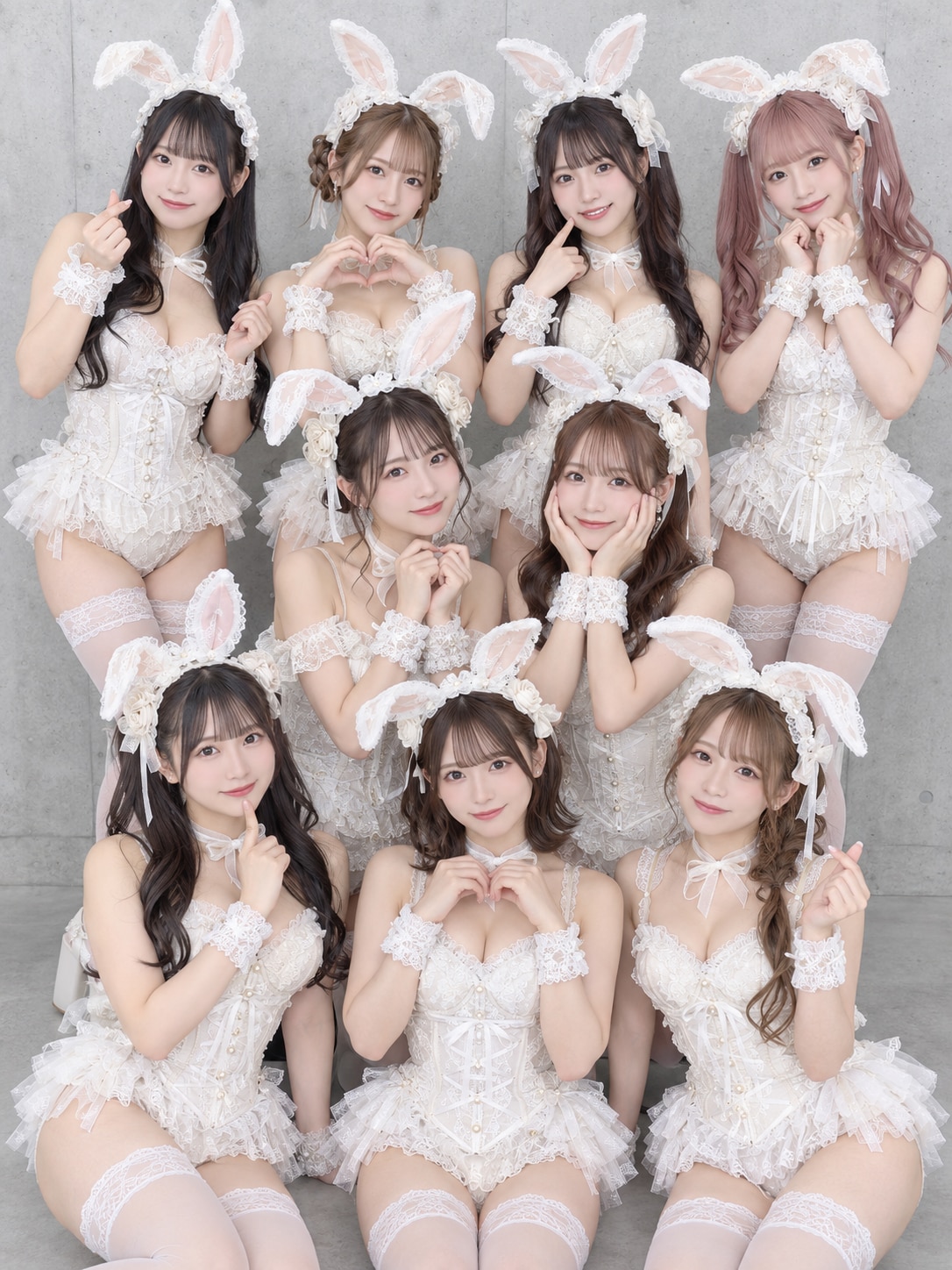 可愛いウサギさんの格好をしたアイドル🌸