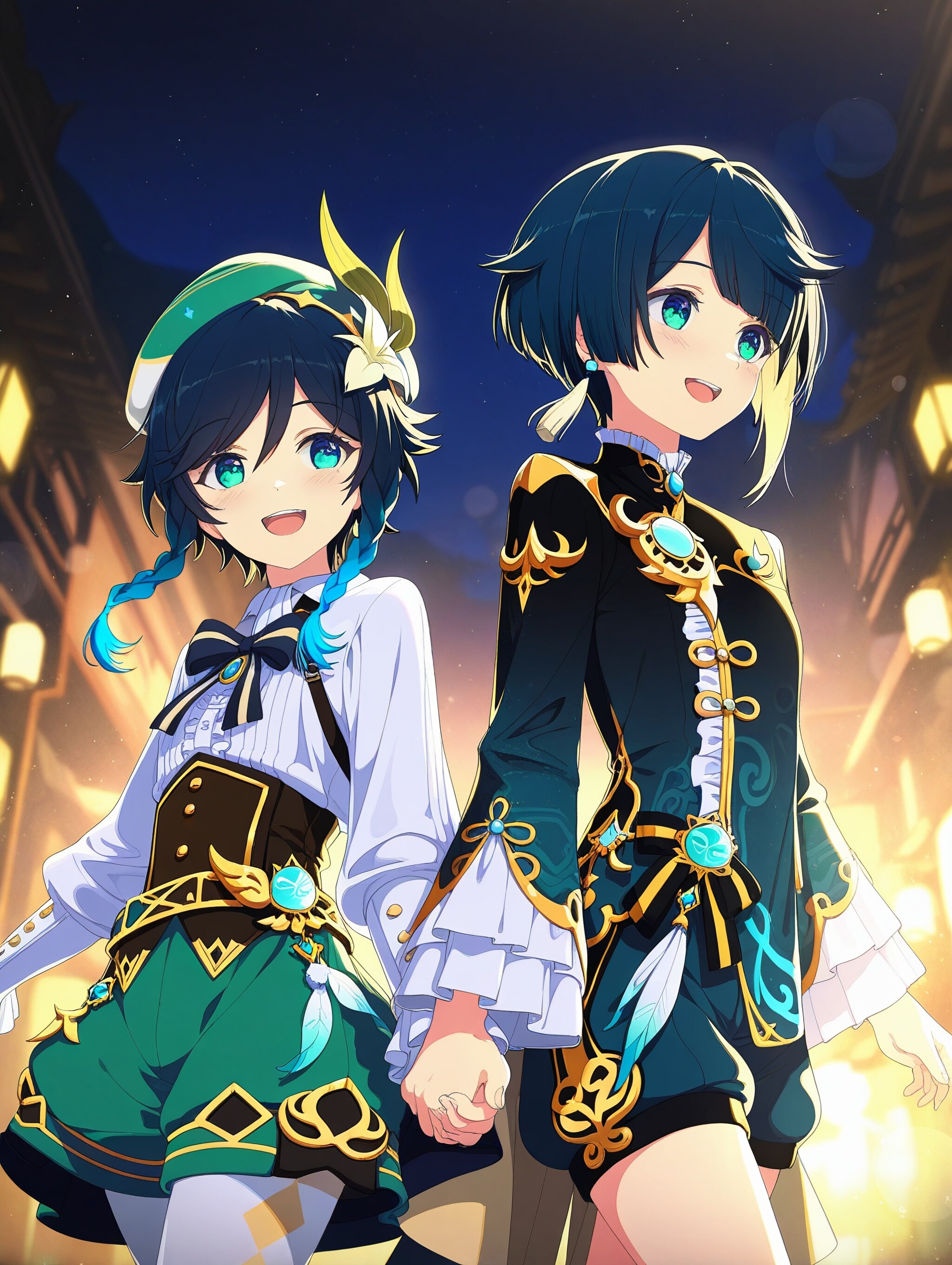 ウェンティくんと行秋くん/venti and xingqiu