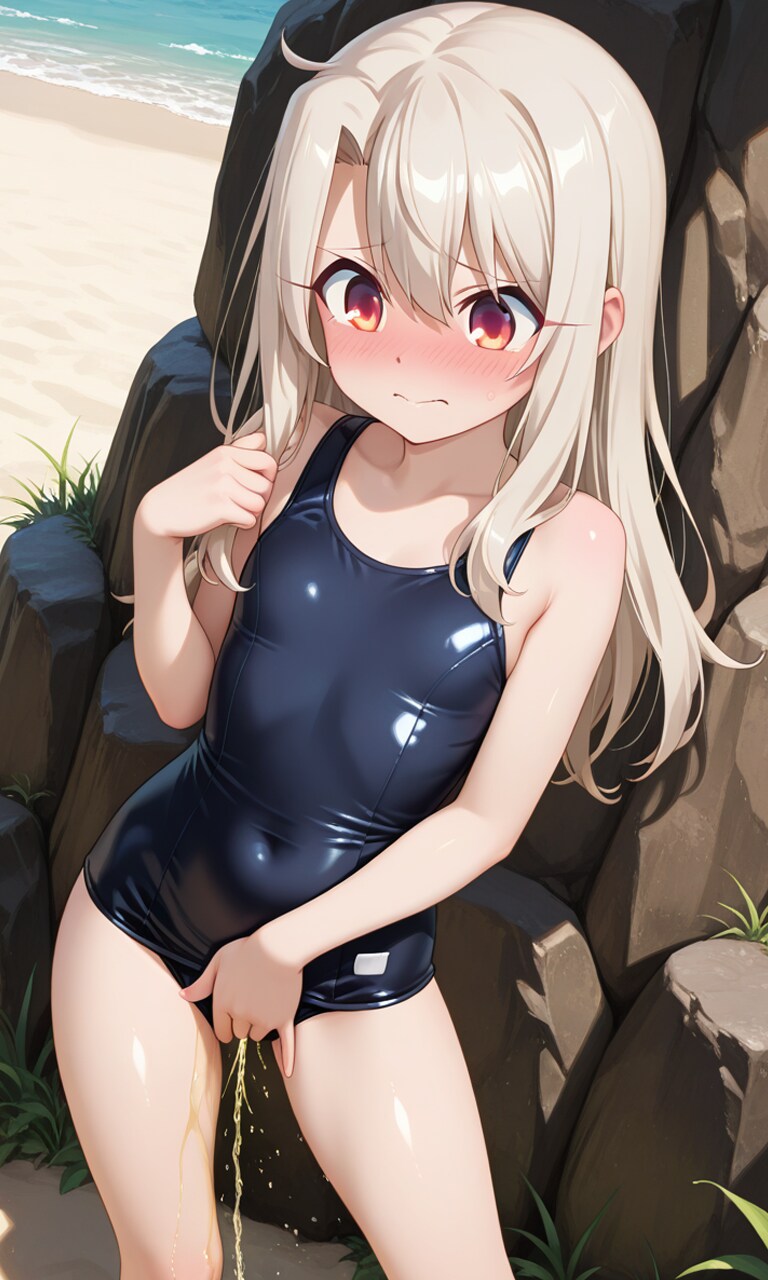 蔵出しおしっこお漏らしチャレンジ【イ〇ヤ】（スクール水着）その3