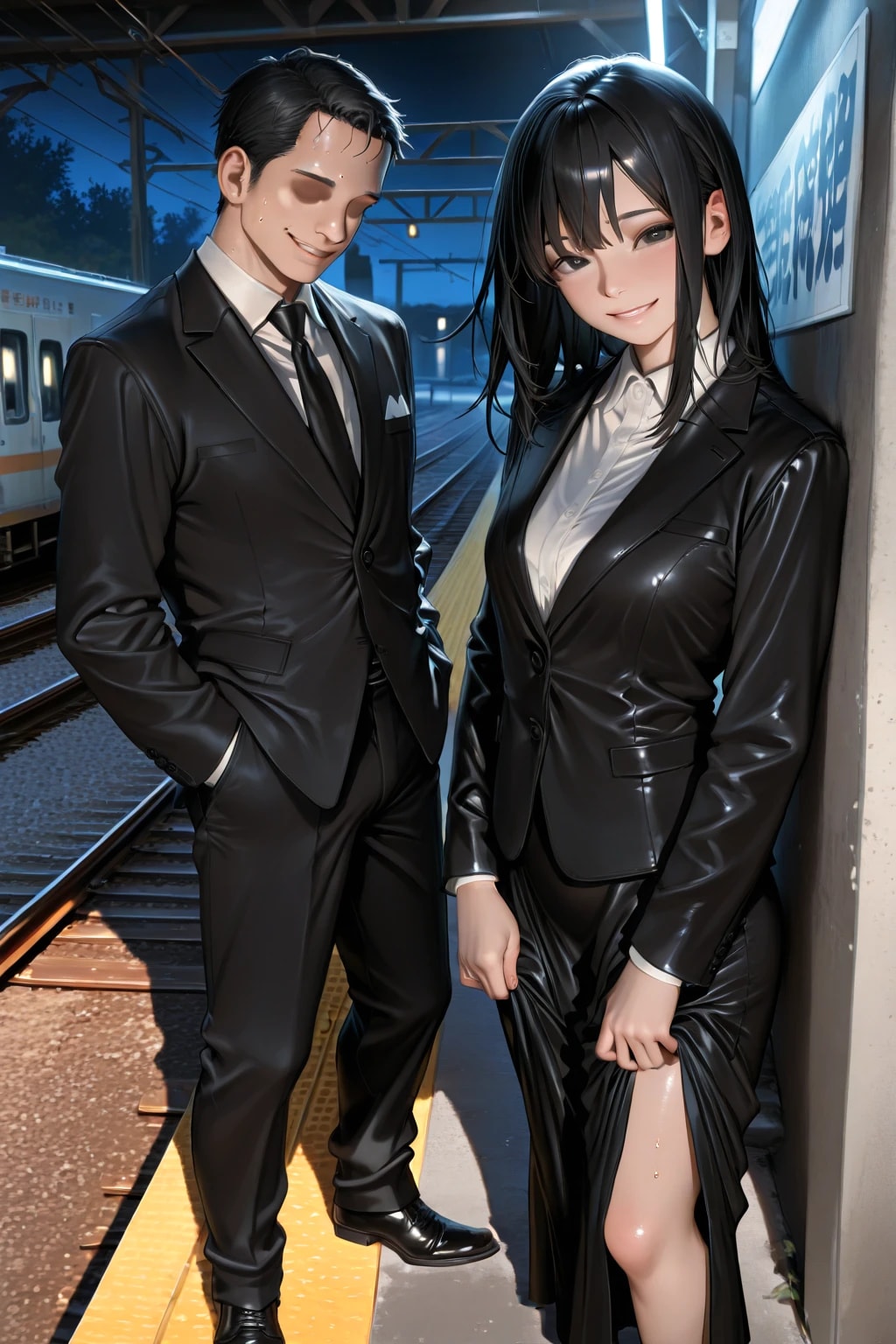 背徳の駅ホーム・・・