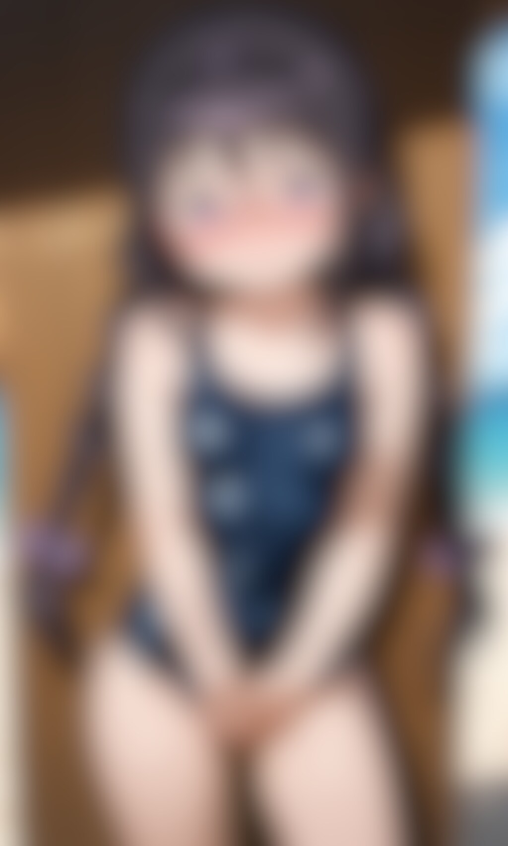 蔵出しおしっこお漏らしチャレンジ【暁美ほ〇ら】眼鏡三つ網初期ver.（スクール水着）その2