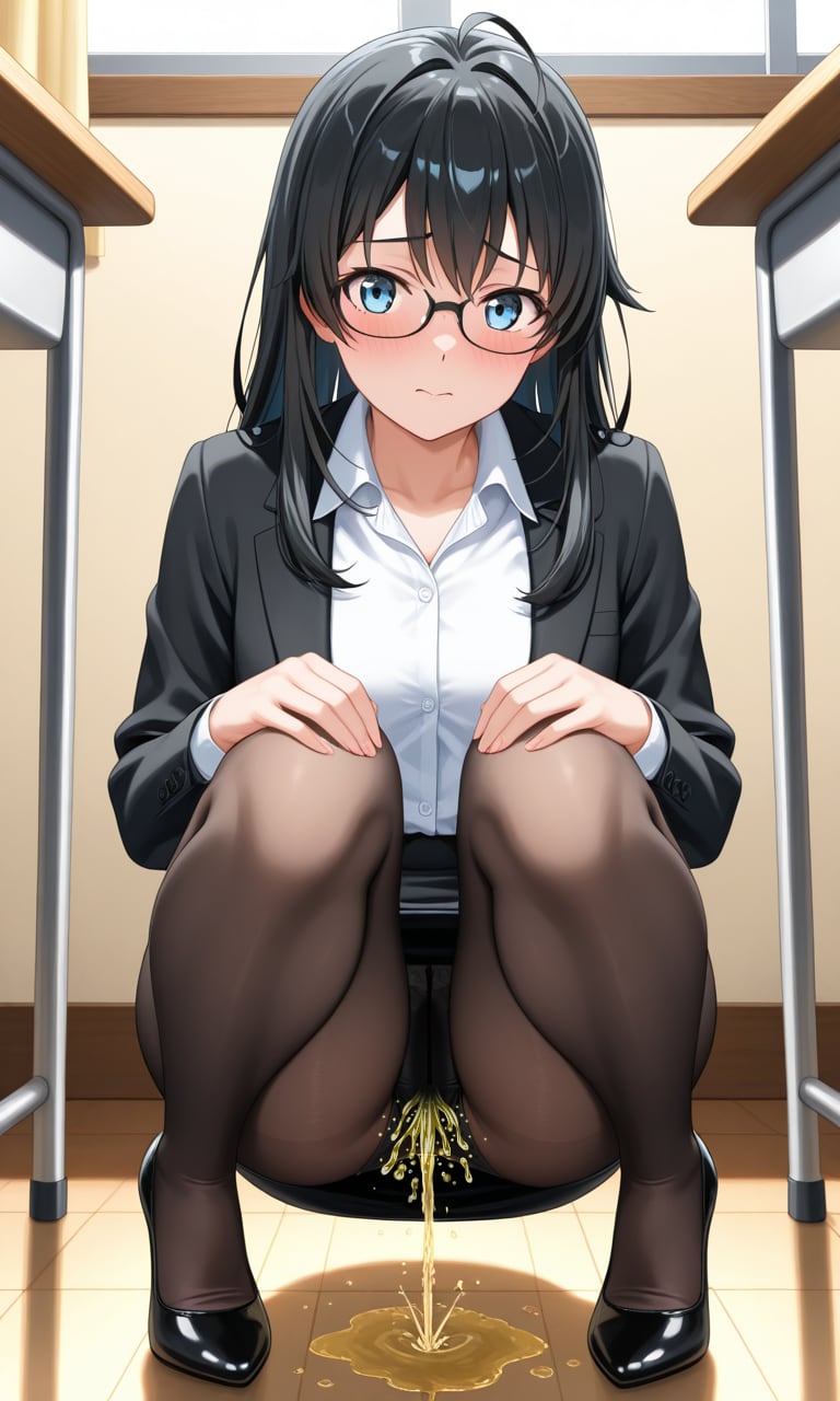 おしっこお漏らしチャレンジ【雪ノ〇雪乃】(女教師)