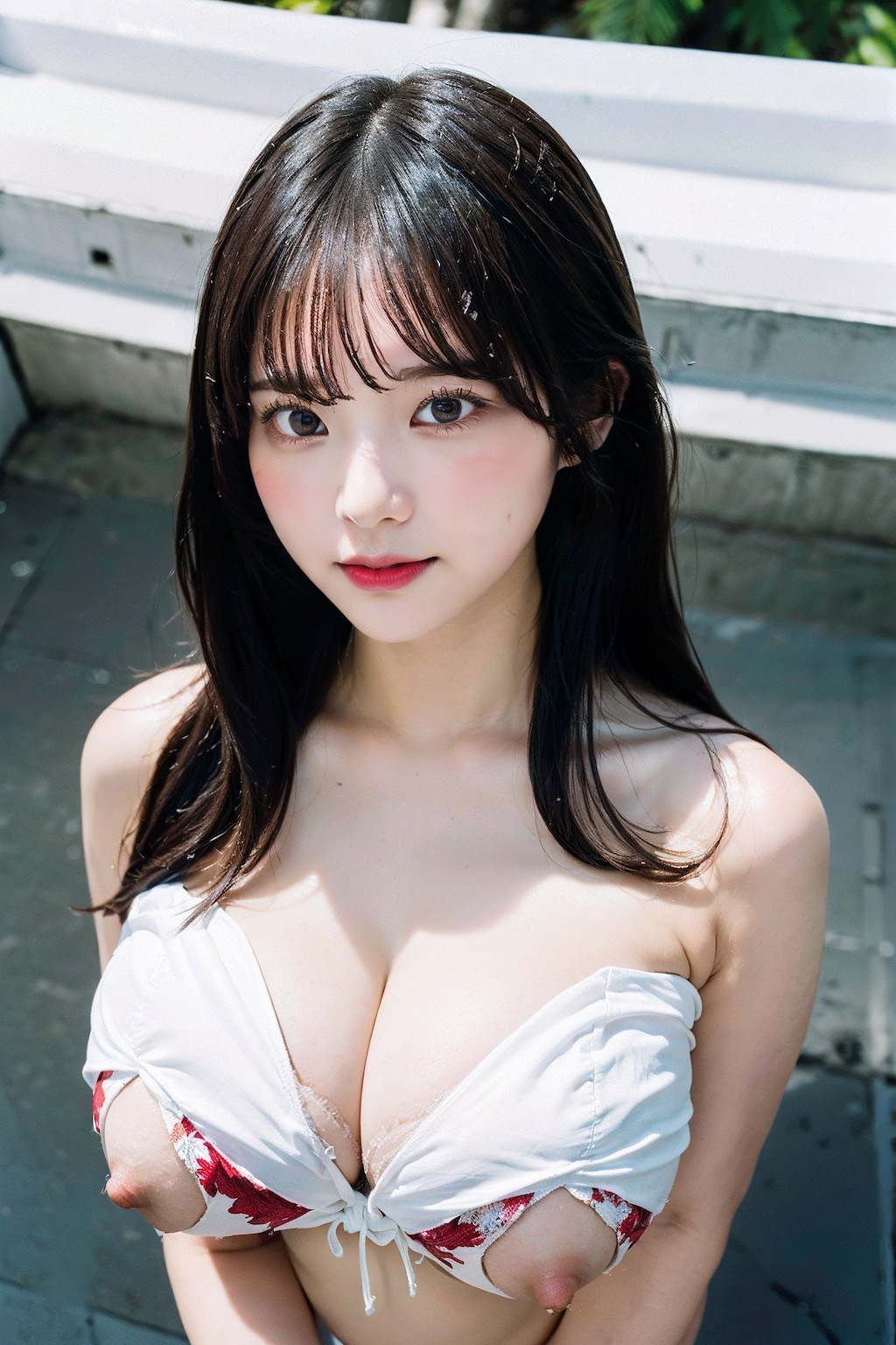 ランダム水着でポロリ　拡大版