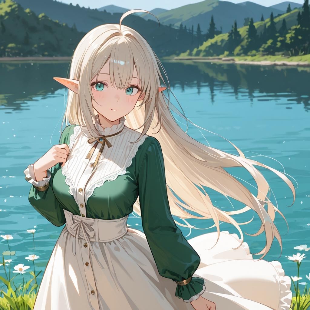 +エルフとスローライフ風+