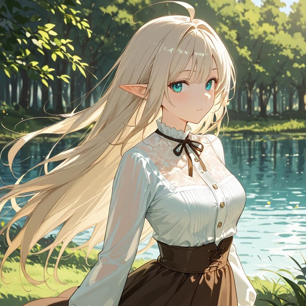 +エルフとスローライフ風+