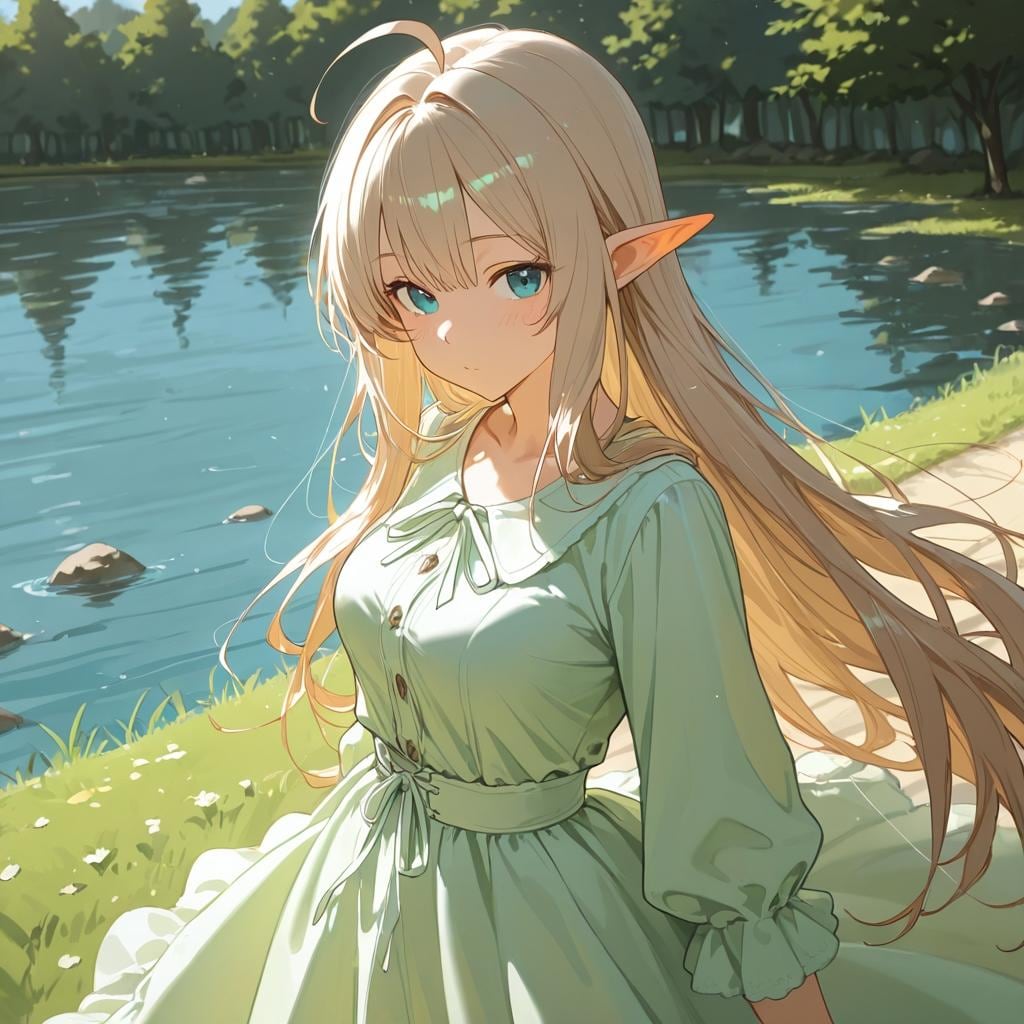 +エルフとスローライフ風+