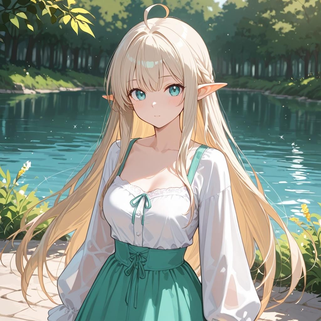 +エルフとスローライフ風+