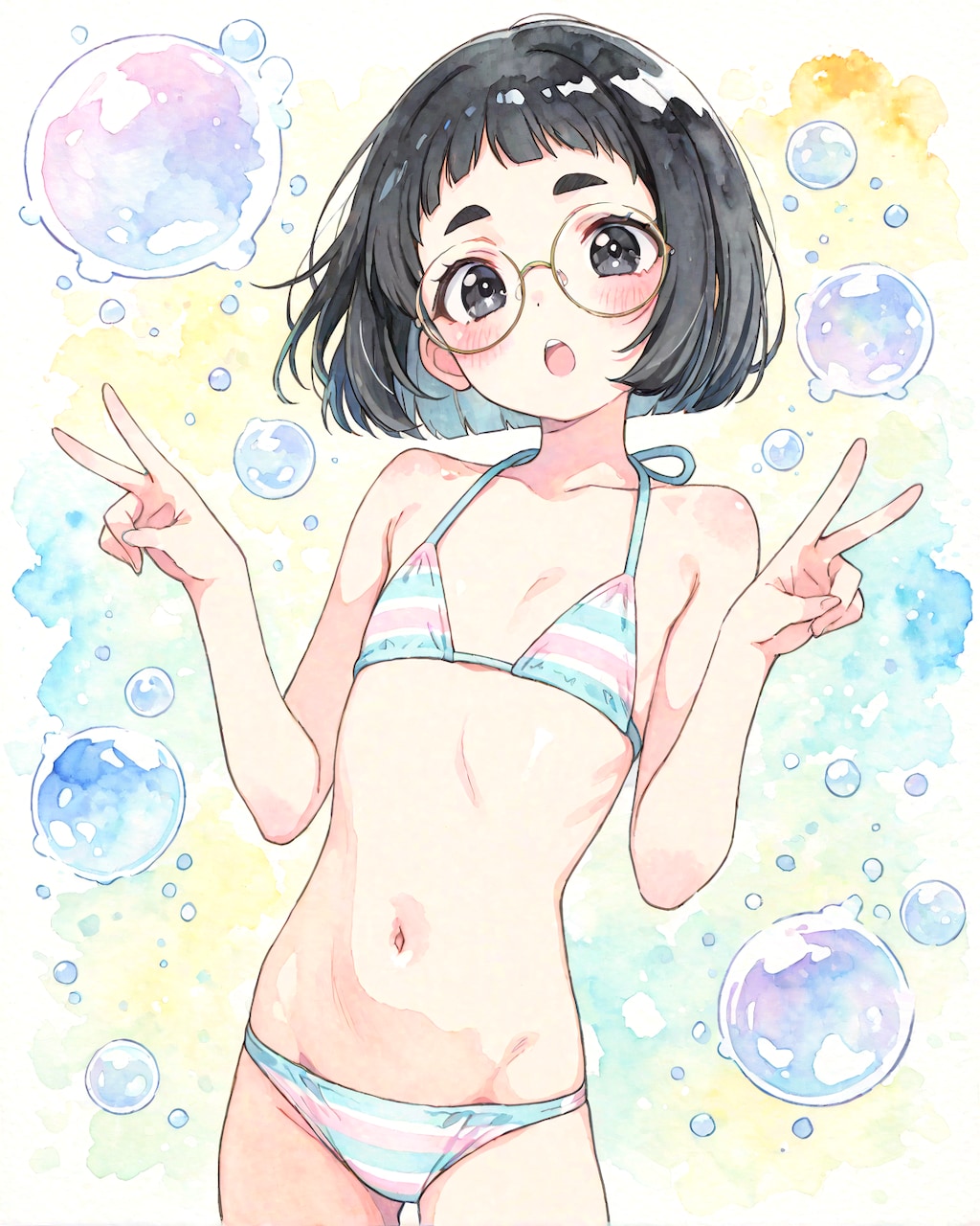 パステルビキニめがねちゃん