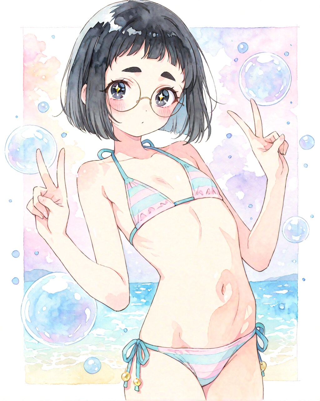 パステルビキニめがねちゃん